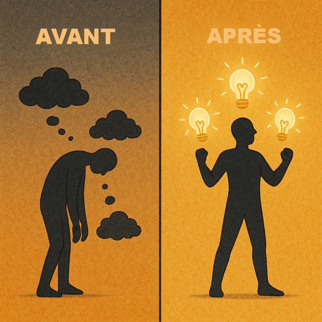 Transformation par les affirmations positives quotidiennes : du nuage de pensées négatives à la lumière positive